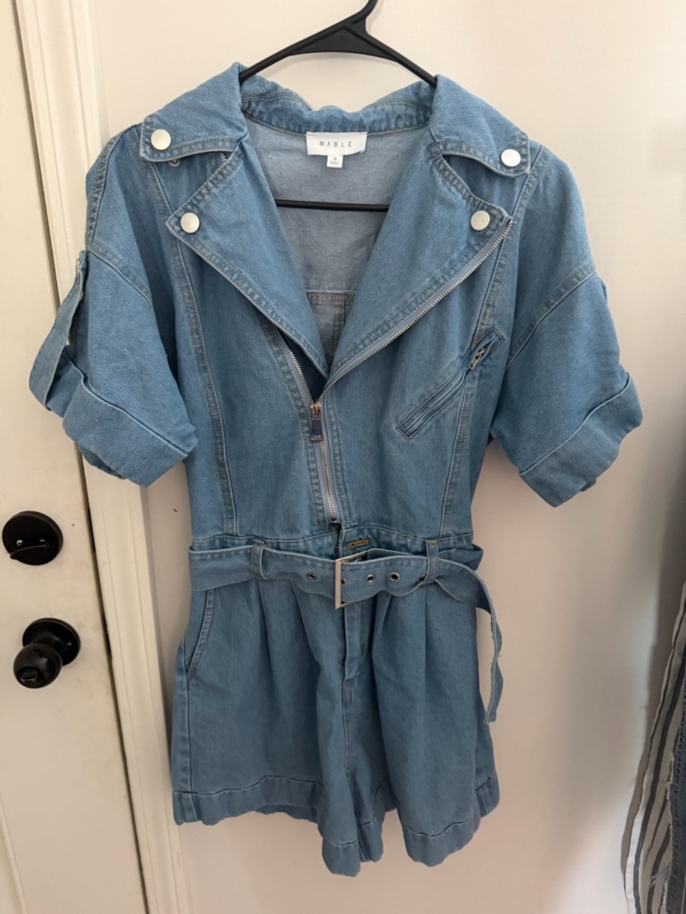 MABLE Light Blue Denim Romper